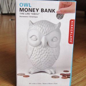 BNIB Kikkerland Design Owl Money Bank